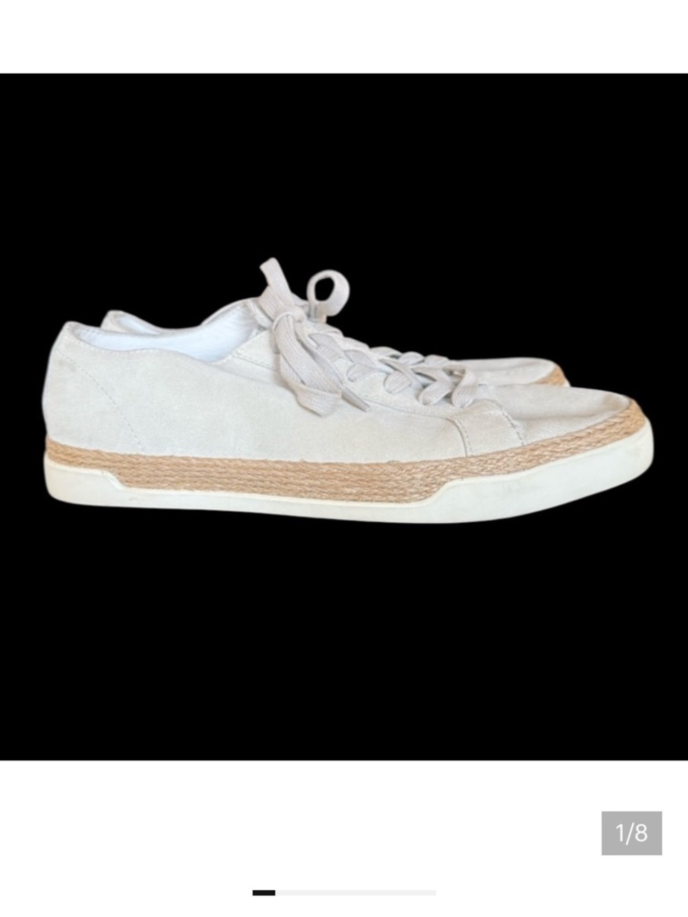 VINCE ladies, cream color suede lace up sneaker euro 38 US eight good condition